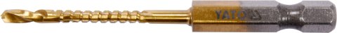 WIERTŁO FREZ DO METALU 3.0MM HSS-TIN HEX YATO WIERTŁO FREZ DO METALU 3.0MM HSS-TIN HEX YATO