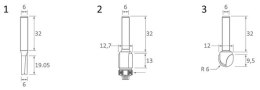 ZESTAW FREZÓW 6MM 3SZT. MAKITA
