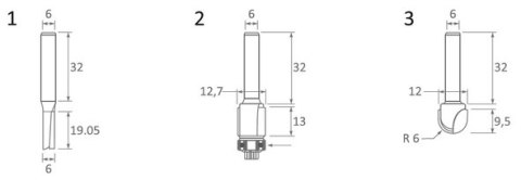 ZESTAW FREZÓW 6MM 3SZT. MAKITA ZESTAW FREZÓW 6MM 3SZT. MAKITA