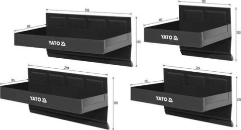 ZESTAW PÓŁEK MAGNETYCZNYCH 4SZTUKI YATO ZESTAW PÓŁEK MAGNETYCZNYCH 4SZTUKI YATO