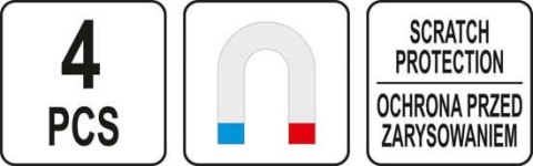 ZESTAW PÓŁEK MAGNETYCZNYCH 4SZTUKI YATO ZESTAW PÓŁEK MAGNETYCZNYCH 4SZTUKI YATO