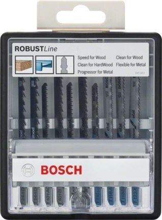 ZESTAW BRZESZCZOTÓW DO WYRZYNARKI T 10 SZT. WOOD&METAL BOSCH ZESTAW BRZESZCZOTÓW DO WYRZYNARKI T 10 SZT. WOOD&METAL BOSCH