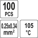 ZESTAW RUREK TERMOKURCZLIWYCH Z CYNĄ 0.25-0.34MM2., 100SZT YATO