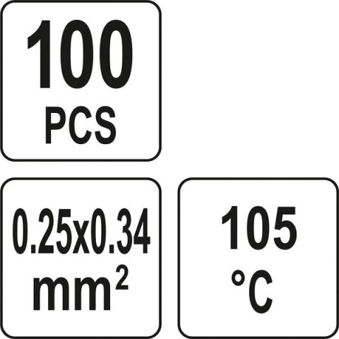 ZESTAW RUREK TERMOKURCZLIWYCH Z CYNĄ 0.25-0.34MM2., 100SZT YATO ZESTAW RUREK TERMOKURCZLIWYCH Z CYNĄ 0.25-0.34MM2., 100SZT YATO