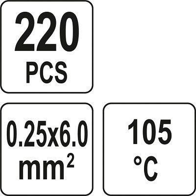 ZESTAW RUREK TERMOKURCZLIWYCH Z CYNĄ 0.25-6MM2., 220SZT YATO ZESTAW RUREK TERMOKURCZLIWYCH Z CYNĄ 0.25-6MM2., 220SZT YATO