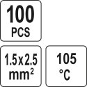 ZESTAW RUREK TERMOKURCZLIWYCH Z CYNĄ 1.5-2.5MM2., 100SZT YATO