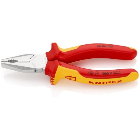 SZCZYPCE UNIWERSALNE IZOLOWANE VDE 160MM KNIPEX SZCZYPCE UNIWERSALNE IZOLOWANE VDE 160MM KNIPEX