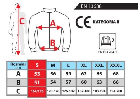 BLUZA POLAROWA ODBLASKOWA ROZMIAR XXL DEDRA BLUZA POLAROWA ODBLASKOWA ROZMIAR XXL DEDRA