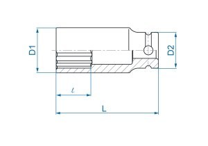 NASADKA DŁUGA UDAROWA 1/2'' 19MM 12-KĄTNA KING TONY NASADKA DŁUGA UDAROWA 1/2'' 19MM 12-KĄTNA KING TONY