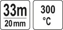 TAŚMA KAPTONOWA 20MM ODPORNA NA WYSOKIE TEMPERATURY YATO
