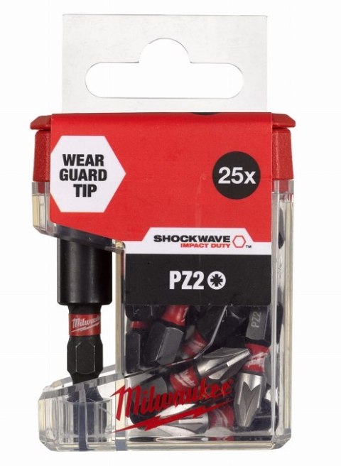 ZESTAW BITÓW PZ2 25 EL. + UCHWYT MAG. 60MM MILWAUKEE ZESTAW BITÓW PZ2 25 EL. + UCHWYT MAG. 60MM MILWAUKEE