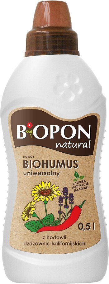 BIOHUMUS - NAWÓZ UNIWERSALNY 0.5L. BIOPON BIOHUMUS - NAWÓZ UNIWERSALNY 0.5L. BIOPON