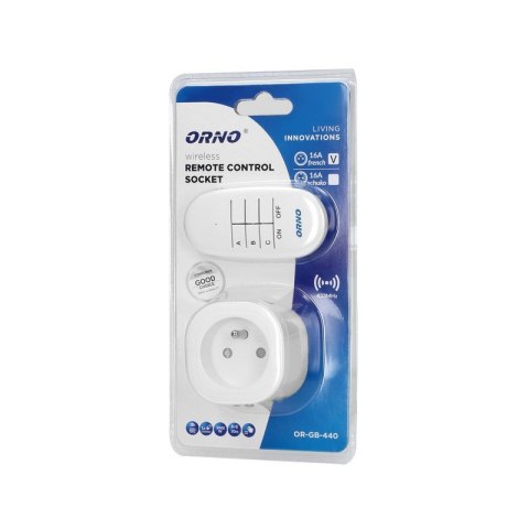 GNIAZDO ELEKTRYCZNE ZDALNIE STEROWANE 1+1 MINI ORNO GNIAZDO ELEKTRYCZNE ZDALNIE STEROWANE 1+1 MINI ORNO