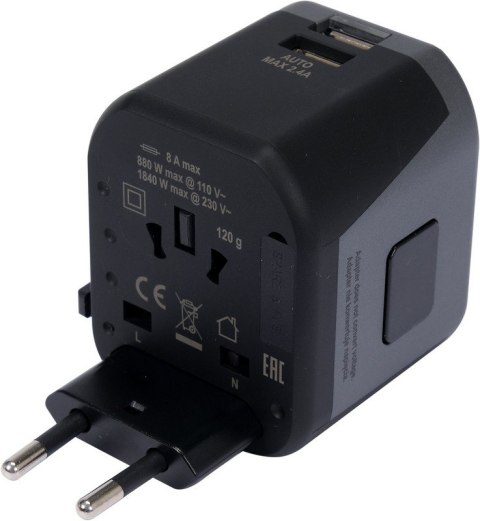 ADAPTER PODRÓŻNY UNIW. 2XUSB 12W YATO ADAPTER PODRÓŻNY UNIW. 2XUSB 12W YATO