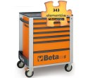 WÓZEK NARZĘDZIOWY Z 7 SZUFLADAMI POMAR. C24EH7O+343 NARZĘDZI BETA