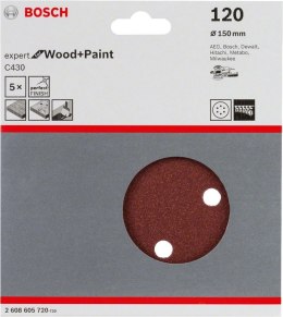 PAPIER ŚCIERNY RW D150 G120 5PC BOSCH