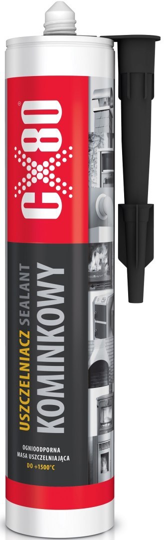 USZCZELNIACZ KOMINKOWY OGNIOODPORNY 300ML CX-80 USZCZELNIACZ KOMINKOWY OGNIOODPORNY 300ML CX-80