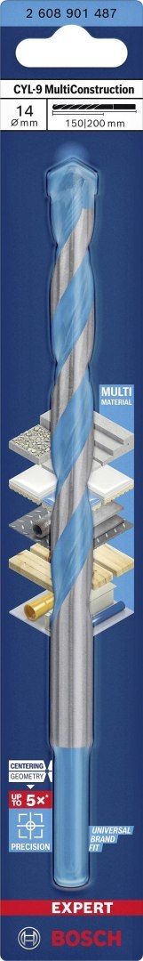 WIERTŁO EXPERT MULTICONSTRUCTION CYL-9 14*200MM BOSCH WIERTŁO EXPERT MULTICONSTRUCTION CYL-9 14*200MM BOSCH