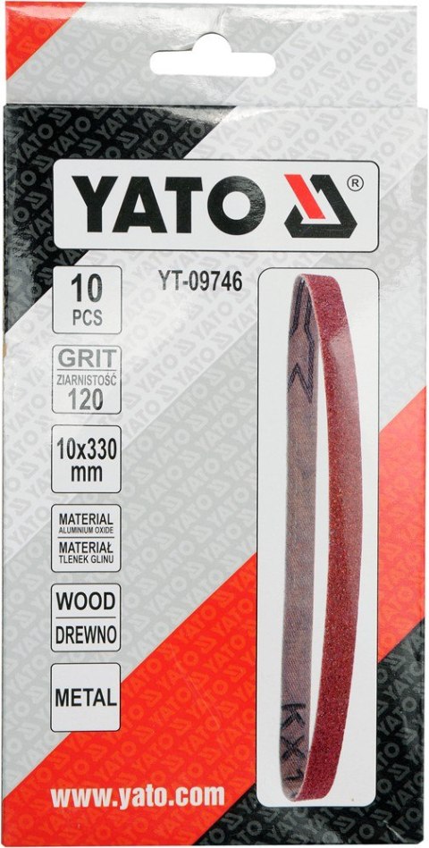 TAŚMA ŚCIERNA BEZKOŃCOWA 10SZT P120 10*330MM TAŚMA ŚCIERNA BEZKOŃCOWA 10SZT P120 10*330MM
