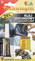 Klej sekundowy Żel 2g Technicqll – Bezbarwny, szybkoschnący, wysoka lepkość