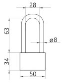 KŁÓDKA ZATRZASKOWA BĘBENKOWA MOSIĘŻNA KD51M H=63MM LOB