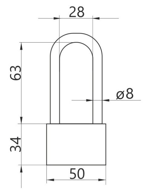 KŁÓDKA ZATRZASKOWA BĘBENKOWA MOSIĘŻNA KD51M H=63MM LOB KŁÓDKA ZATRZASKOWA BĘBENKOWA MOSIĘŻNA KD51M H=63MM LOB