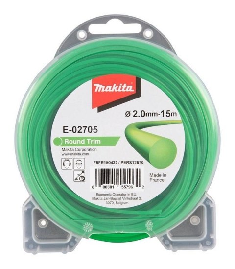 ŻYŁKA NYLONOWA OKRĄGŁA 2.0MM/15M MAKITA ŻYŁKA NYLONOWA OKRĄGŁA 2.0MM/15M MAKITA