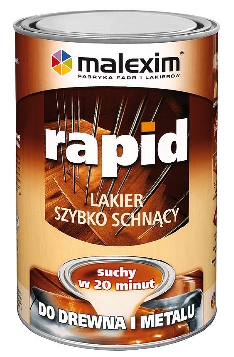 SZYBKOSCHNĄCY BEZBARWNY LAKIER ALKIDOWY RAPID POŁYSK 0.70L MALEXIM SZYBKOSCHNĄCY BEZBARWNY LAKIER ALKIDOWY RAPID POŁYSK 0.70L MALEXIM