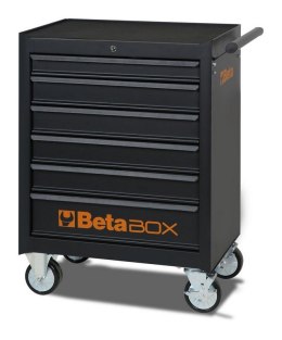 WÓZEK NARZĘDZIOWY Z 6 SZUFLADAMI CZARNY C04BOX+196 NARZĘDZI BETA
