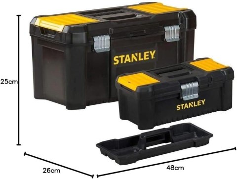 ZESTAW SKRZYŃ NARZĘDZIOWYCH ESSENTIAL 19'', 12.5'' STANLEY ZESTAW SKRZYŃ NARZĘDZIOWYCH ESSENTIAL 19'', 12.5'' STANLEY