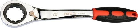 KLUCZ OCZKOWY ODGIĘTY Z GRZECHOTKĄ 30MM YATO KLUCZ OCZKOWY ODGIĘTY Z GRZECHOTKĄ 30MM YATO