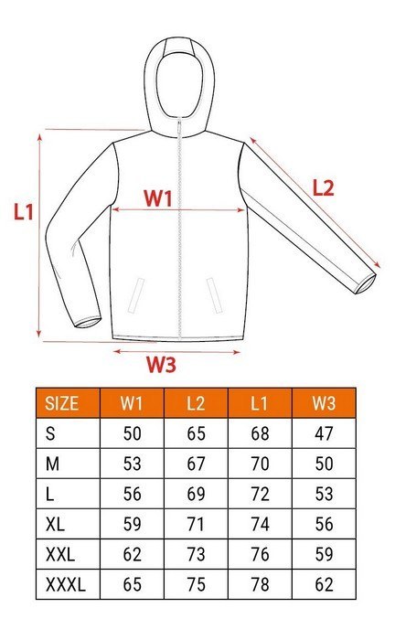 BLUZA ROZPINANA Z KAPTUREM COMFORT SZARA ROZMIAR L NEO BLUZA ROZPINANA Z KAPTUREM COMFORT SZARA ROZMIAR L NEO