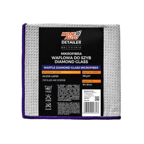 MIKROFIBRA DIAMOND GLASS MOJE AUTO DETAILER 370G/M2 MOJE AUTO