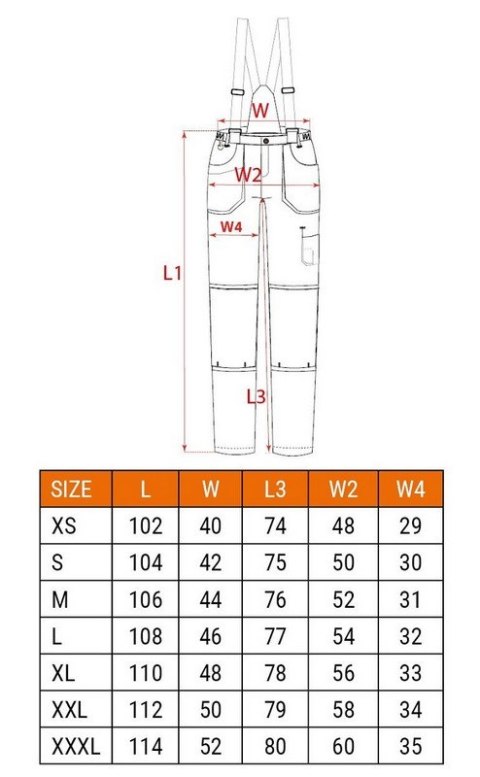 SPODNIE ROBOCZE NA SZELKACH 6W1, ROZMIAR XL NEO SPODNIE ROBOCZE NA SZELKACH 6W1, ROZMIAR XL NEO