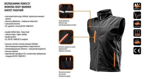 BEZRĘKAWNIK ROBOCZY SOFTSHELL ROZMIAR M NEO BEZRĘKAWNIK ROBOCZY SOFTSHELL ROZMIAR M NEO