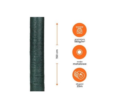 TKANINA OSŁONOWA DECO ZIELONA 180G/M2 150CM ROLKA 25MB UN TKANINA OSŁONOWA DECO ZIELONA 180G/M2 150CM ROLKA 25MB UN