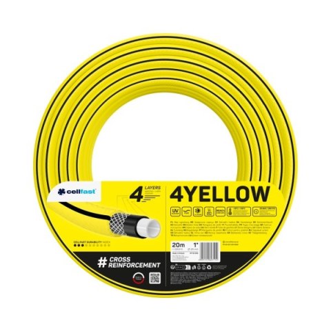 WĄŻ OGRODOWY 4 YELLOW 1'' 20M CELL-FAST WĄŻ OGRODOWY 4 YELLOW 1'' 20M CELL-FAST