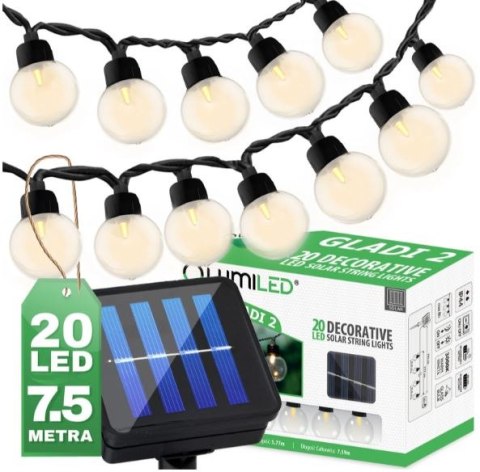 GIRLANDA SOLARNA GLADI 2, 30 LED G40 16,7M UN GIRLANDA SOLARNA GLADI 2, 30 LED G40 16,7M UN
