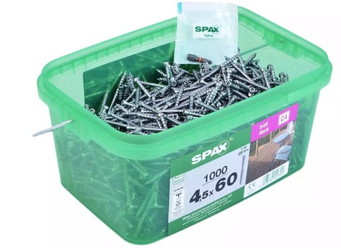 WKRĘT TARASOWY (1000) C4 4.5*60MM SPAX-D +BIT T20 SPAX WKRĘT TARASOWY (1000) C4 4.5*60MM SPAX-D +BIT T20 SPAX